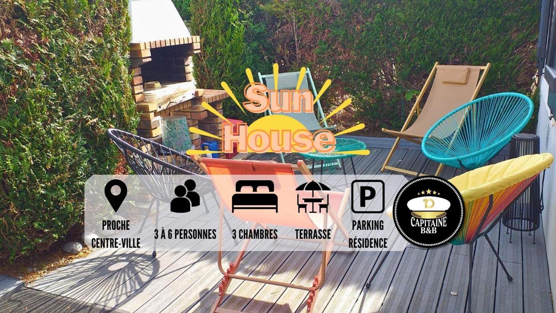 Sun House - Terrasse Parking Prive Gratuit Troyes Exterior foto